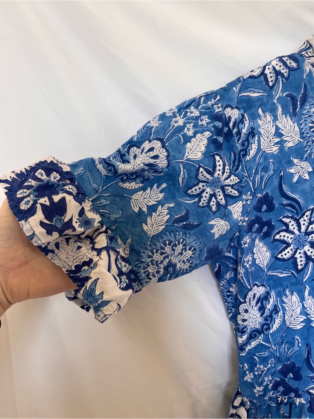 Indian Block Print Button-Front Mini Dress by Mod’s Mahal - Picture 3 of 11